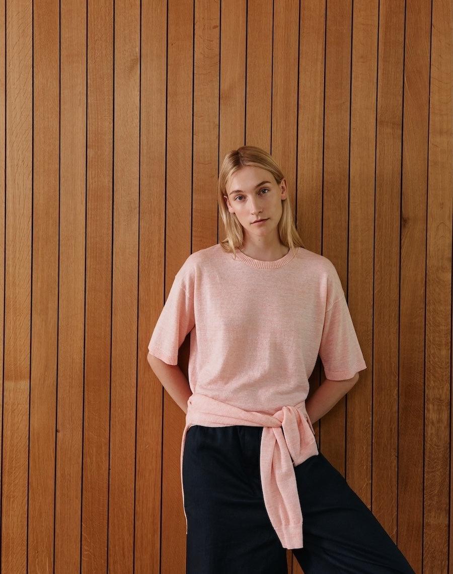The Summer Knit Tee - Peach Sand / Archive Sale