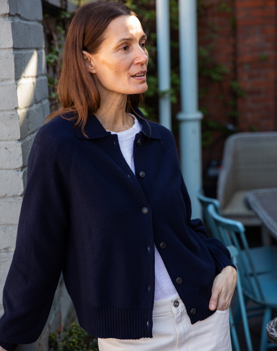 The Collared Button-Up - Navy / Archive Sale