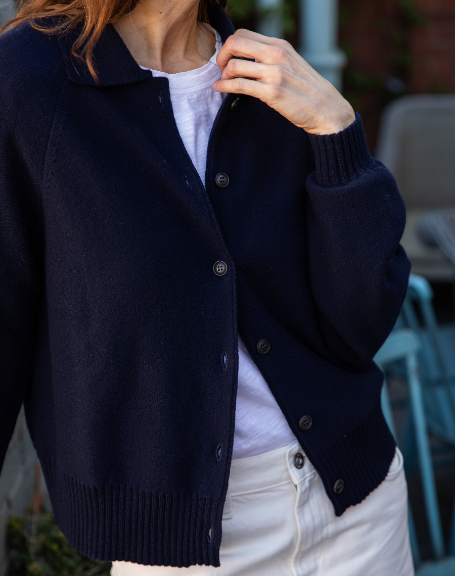 The Collared Button-Up - Navy / Archive Sale