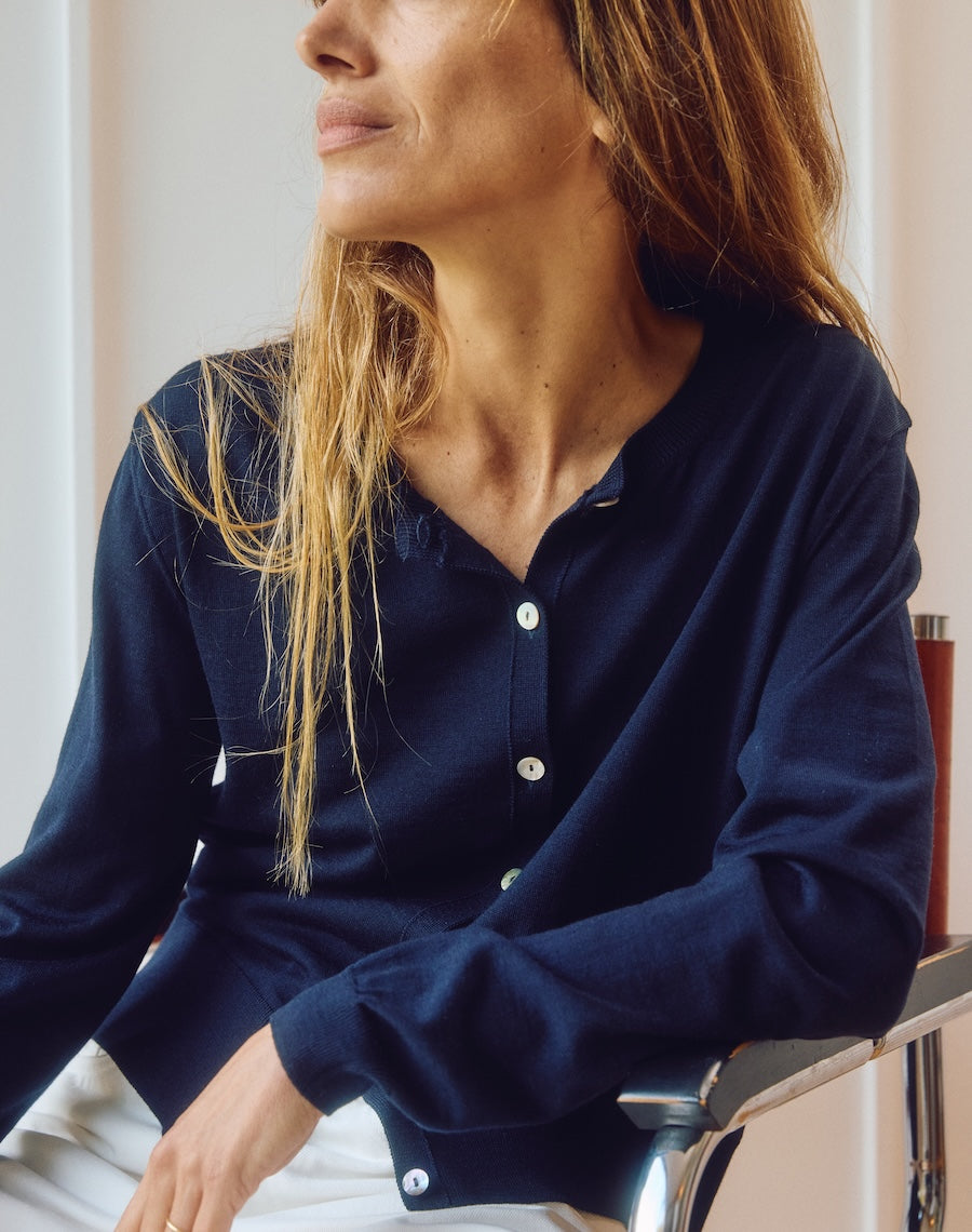 The Fine Cardigan - Navy