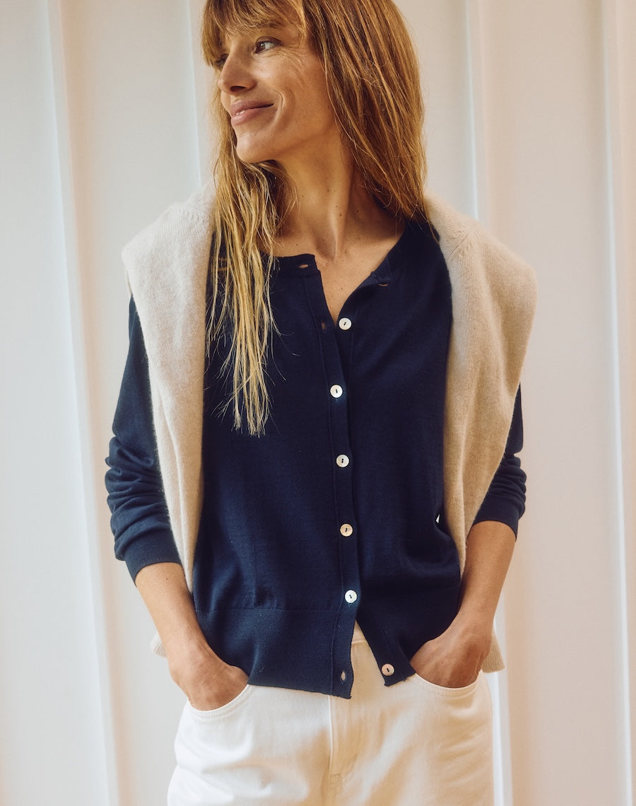 The Fine Cardigan - Navy