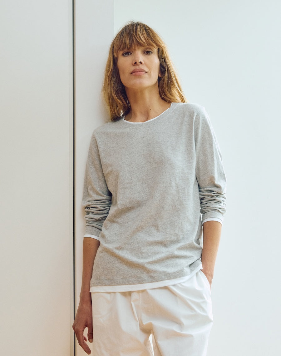 The Layered Tee / Long Sleeve - Grey