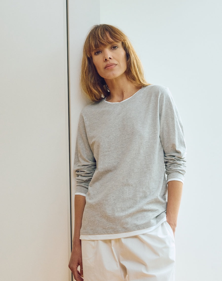 The Layered Tee / Long Sleeve - Grey