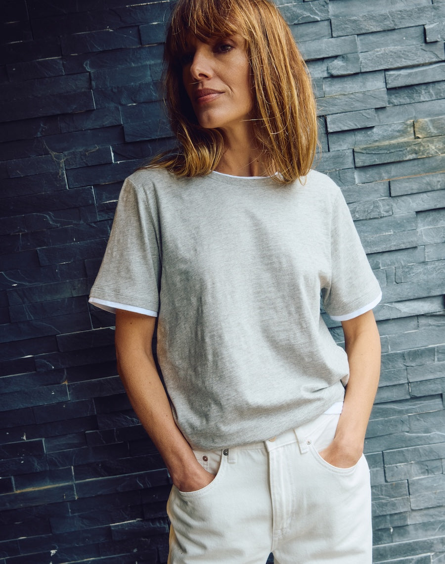 The Layered Tee / Short Sleeve - Grey