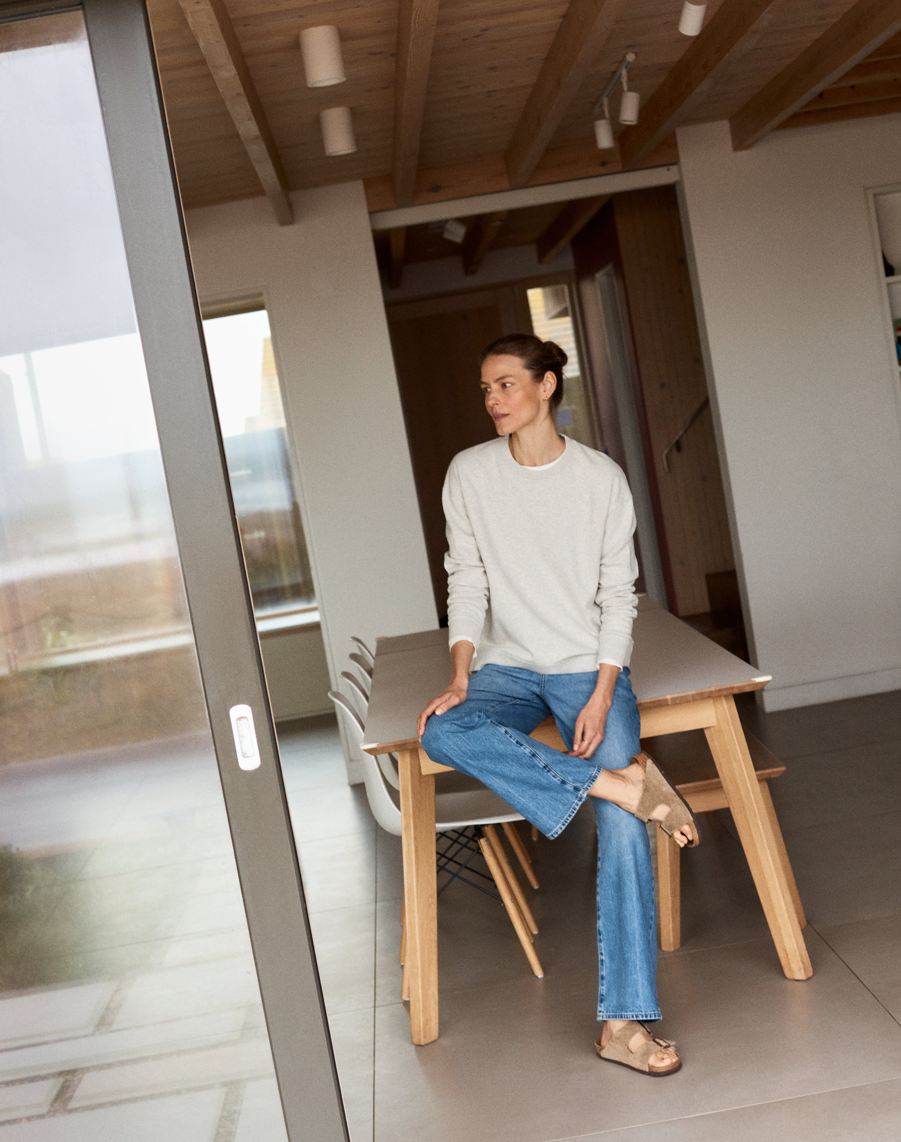 The Lived-In Loopback / Classic-Fit - Stone Grey / Archive Sale