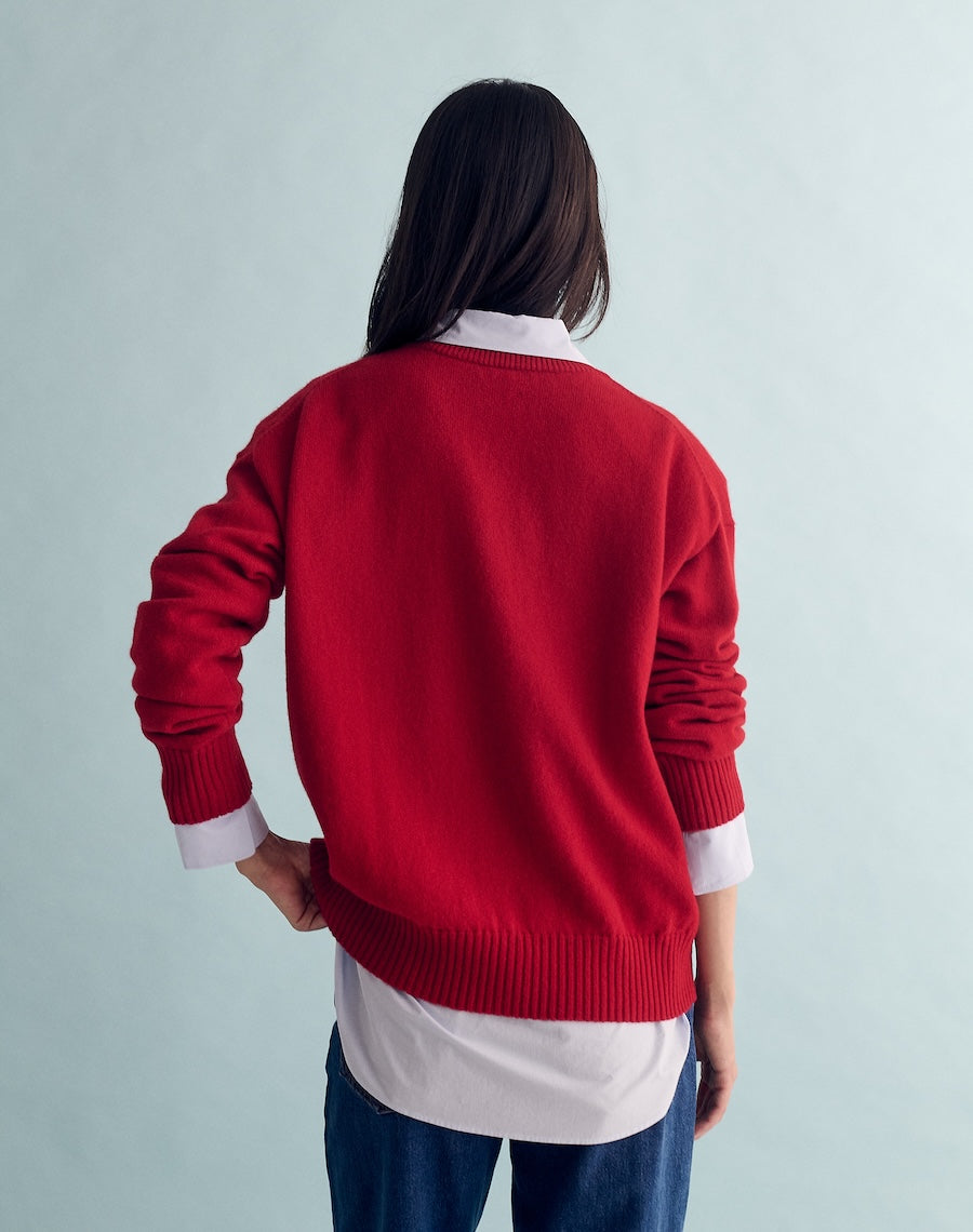 The Relaxed V - Carmine / Archive Sale
