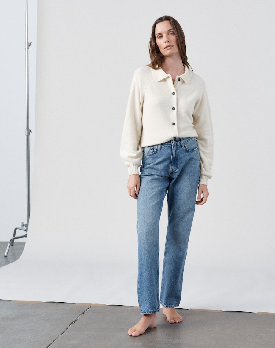 The Collared Button-Up - Undyed Ecru / Archive Sale