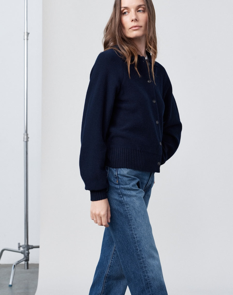 The Collared Button-Up - Navy / Archive Sale