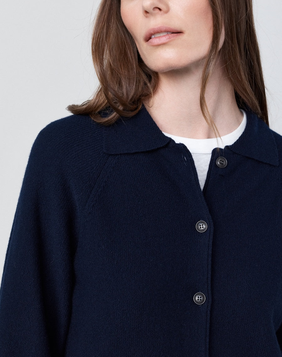 The Collared Button-Up - Navy / Archive Sale