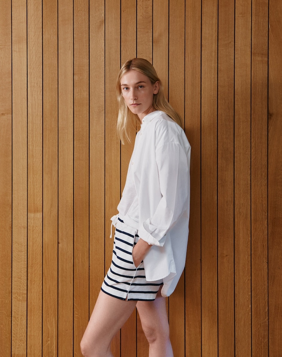 The Breton Short - Ecru + Navy / Archive Sale