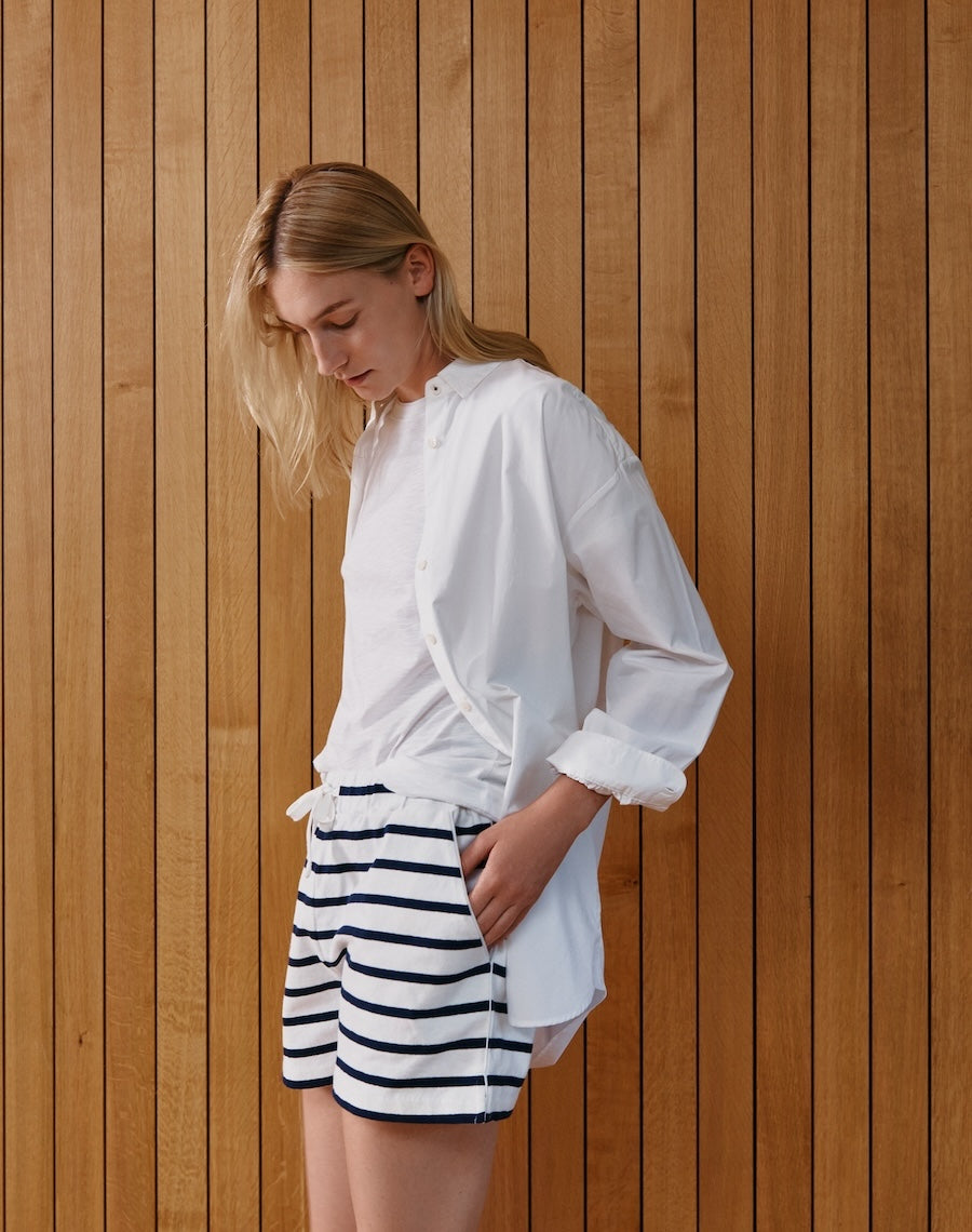 The Breton Short - Ecru + Navy / Archive Sale