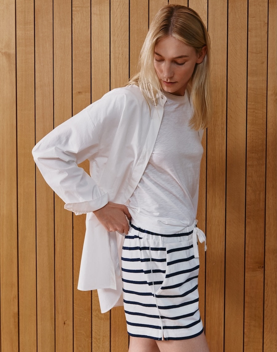The Breton Short - Ecru + Navy / Archive Sale