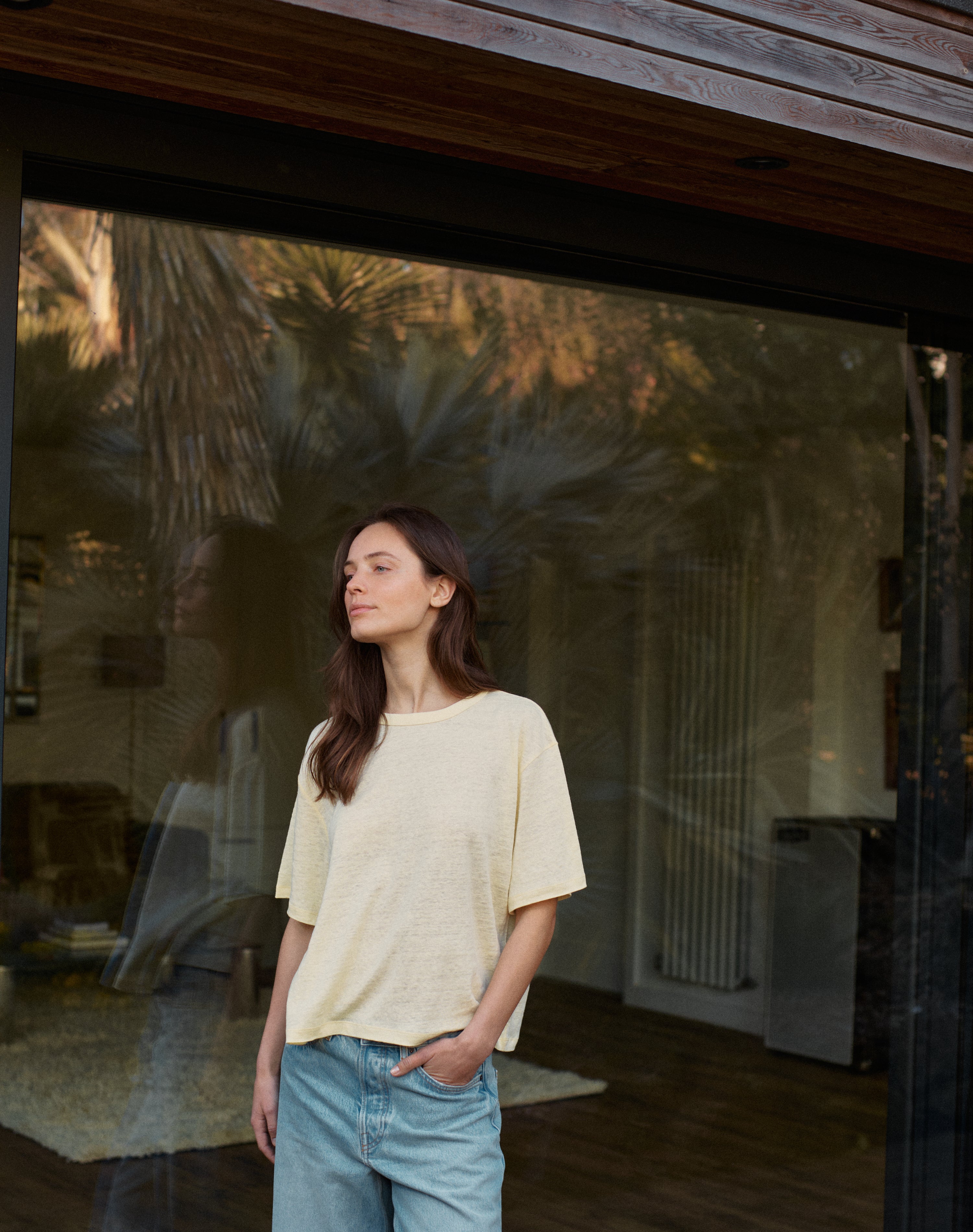 The Linen / The Boxy Fit Tee - Citrine / Archive Sale