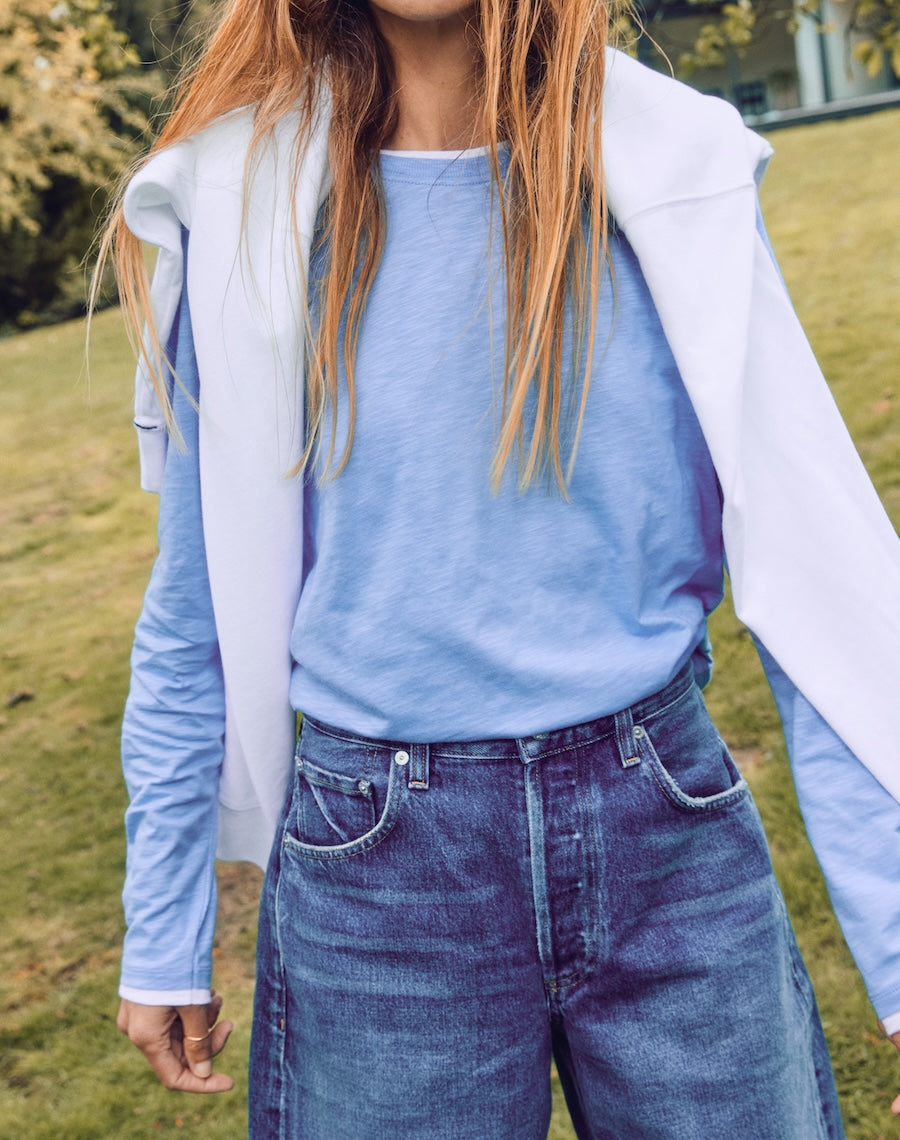 The Layered Tee / Long Sleeve - Blue