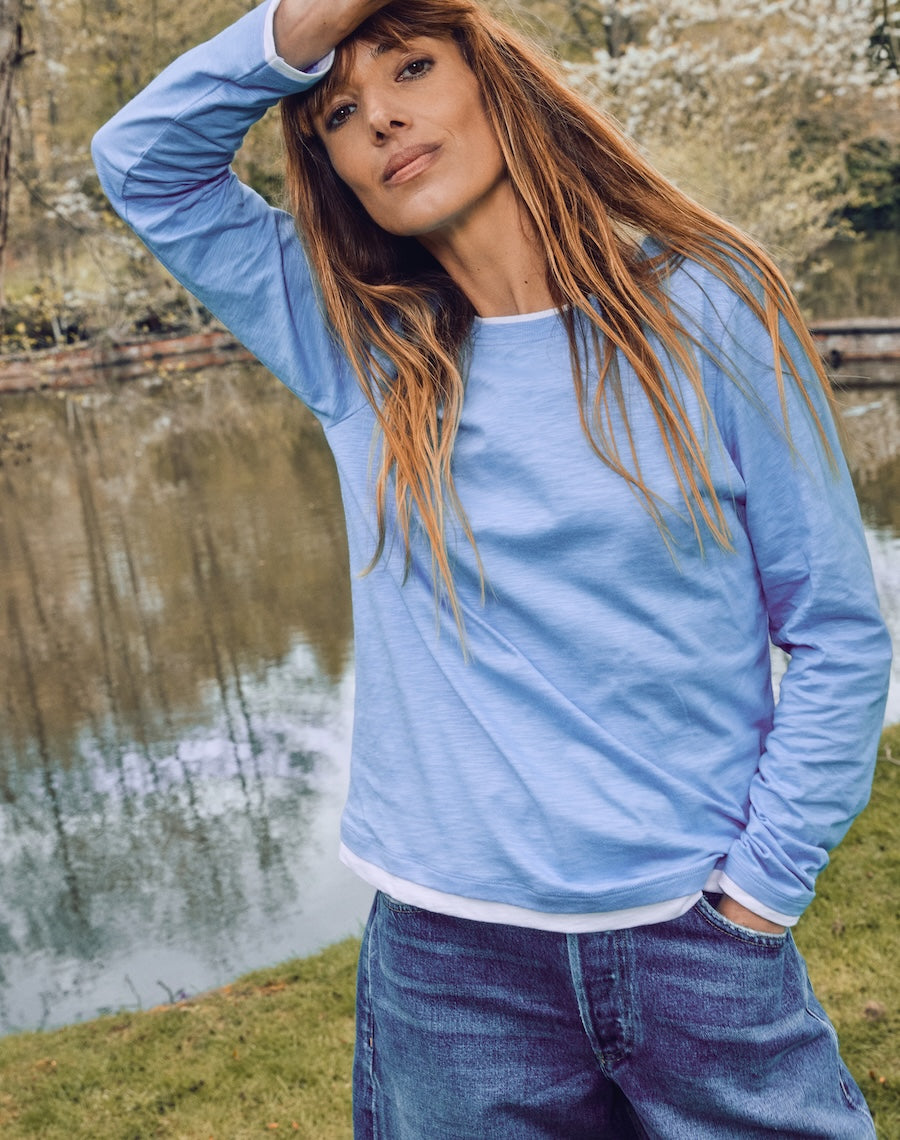 The Layered Tee / Long Sleeve - Blue