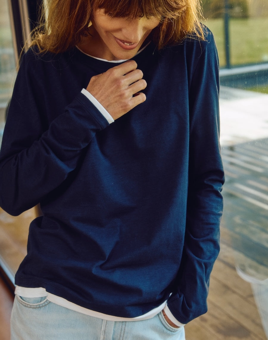 The Layered Tee / Long Sleeve - Navy
