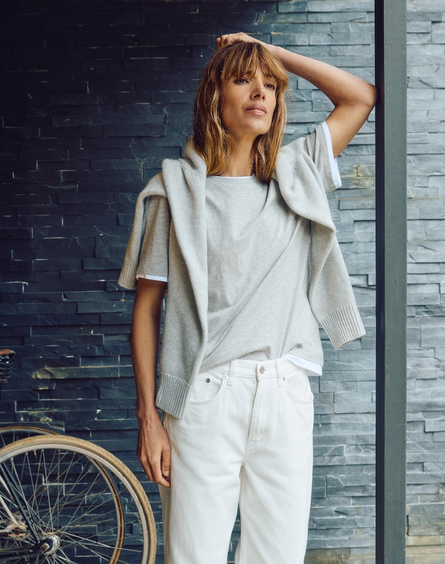 The Layered Tee / Short Sleeve - Grey