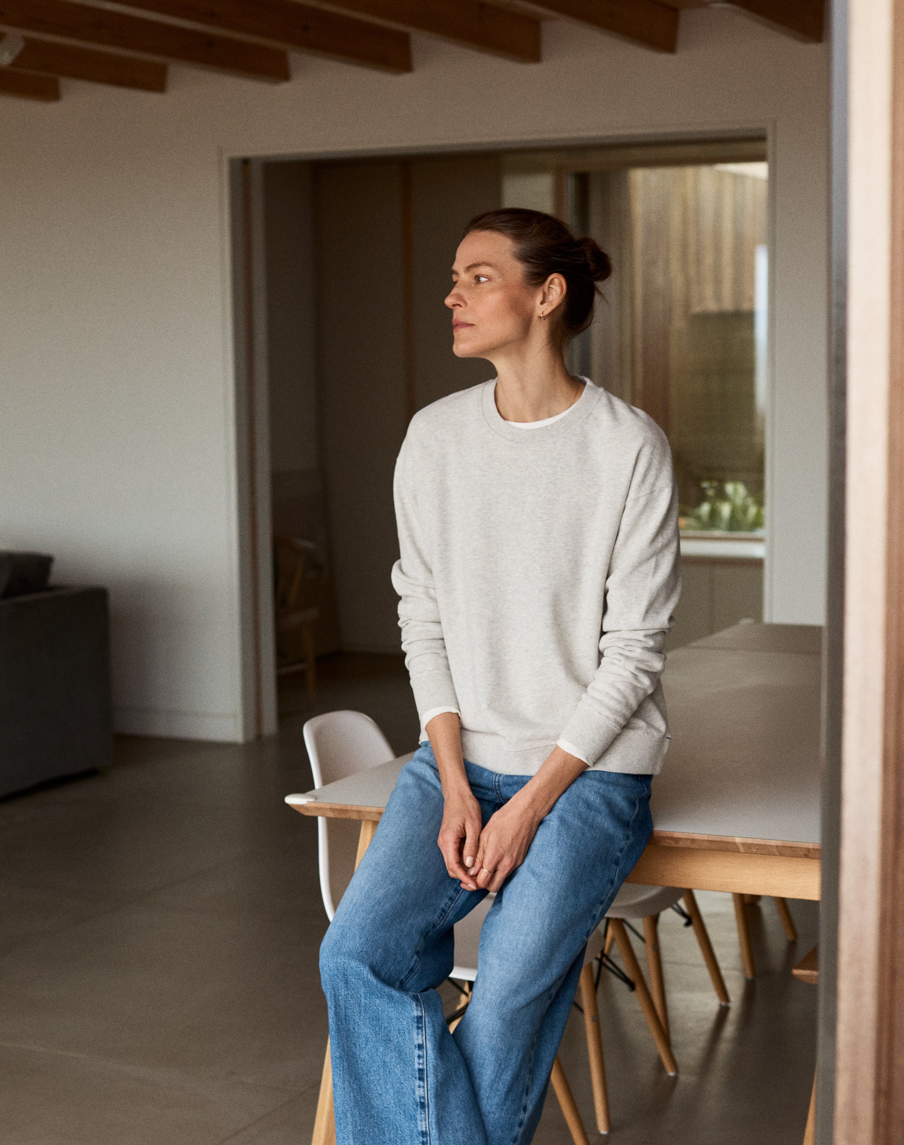 The Lived-In Loopback / Classic-Fit - Stone Grey / Archive Sale