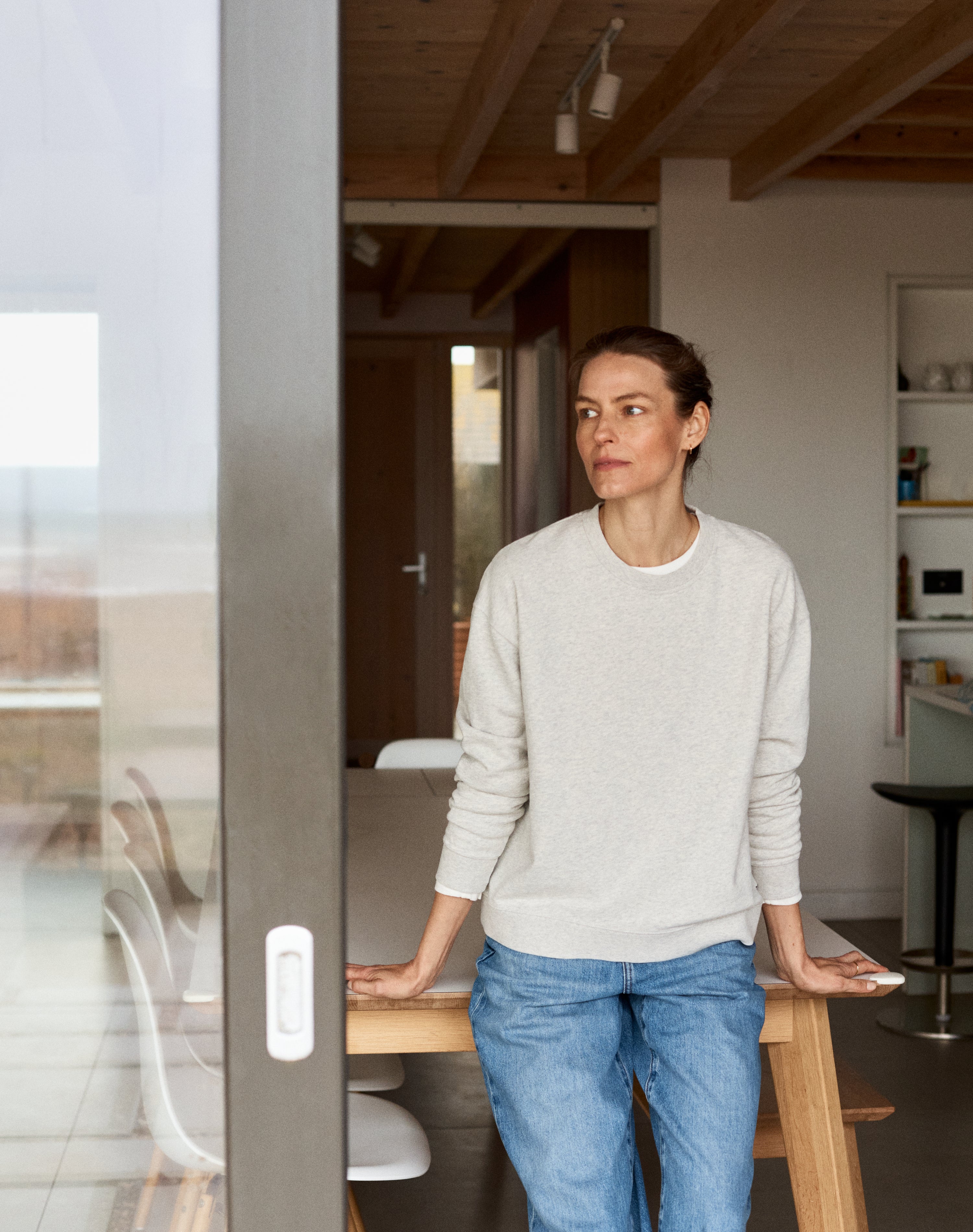 The Lived-In Loopback / Classic-Fit - Stone Grey / Archive Sale