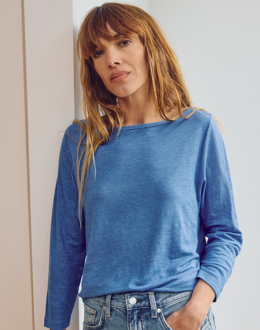 The Linen / The Boatneck - Harbour Blue / Archive Sale