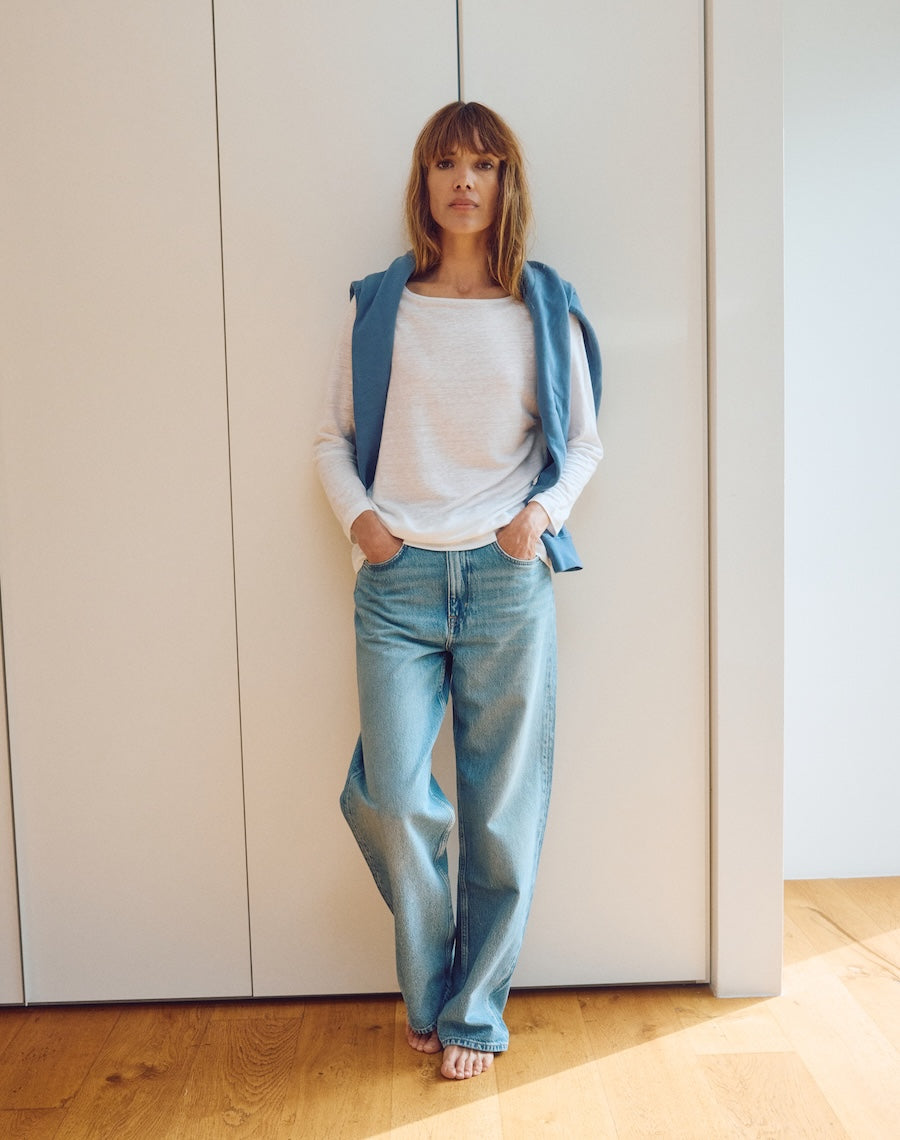 The Linen / The Boatneck - White / Archive Sale