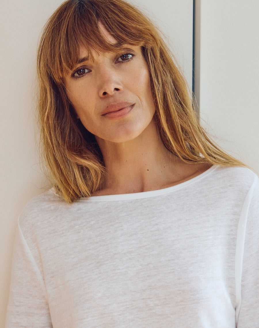 The Linen / The Boatneck - White / Archive Sale