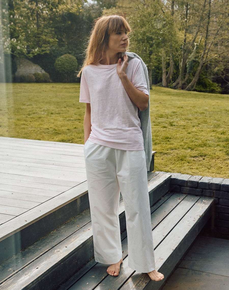 The Linen / The Classic Fit Tee - Blush