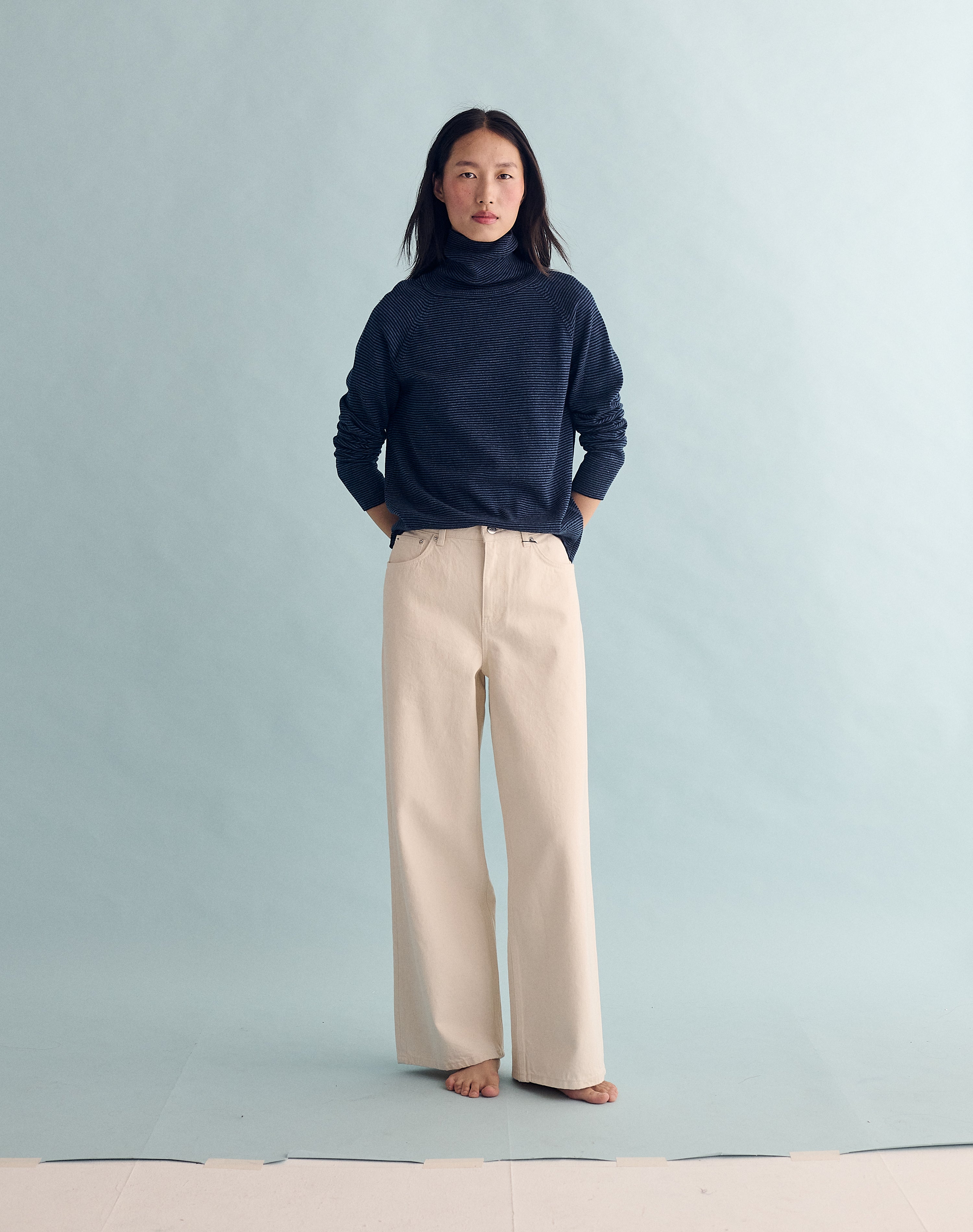 The Weekend Polo - Navy + Atlantic Blue / Archive Sale