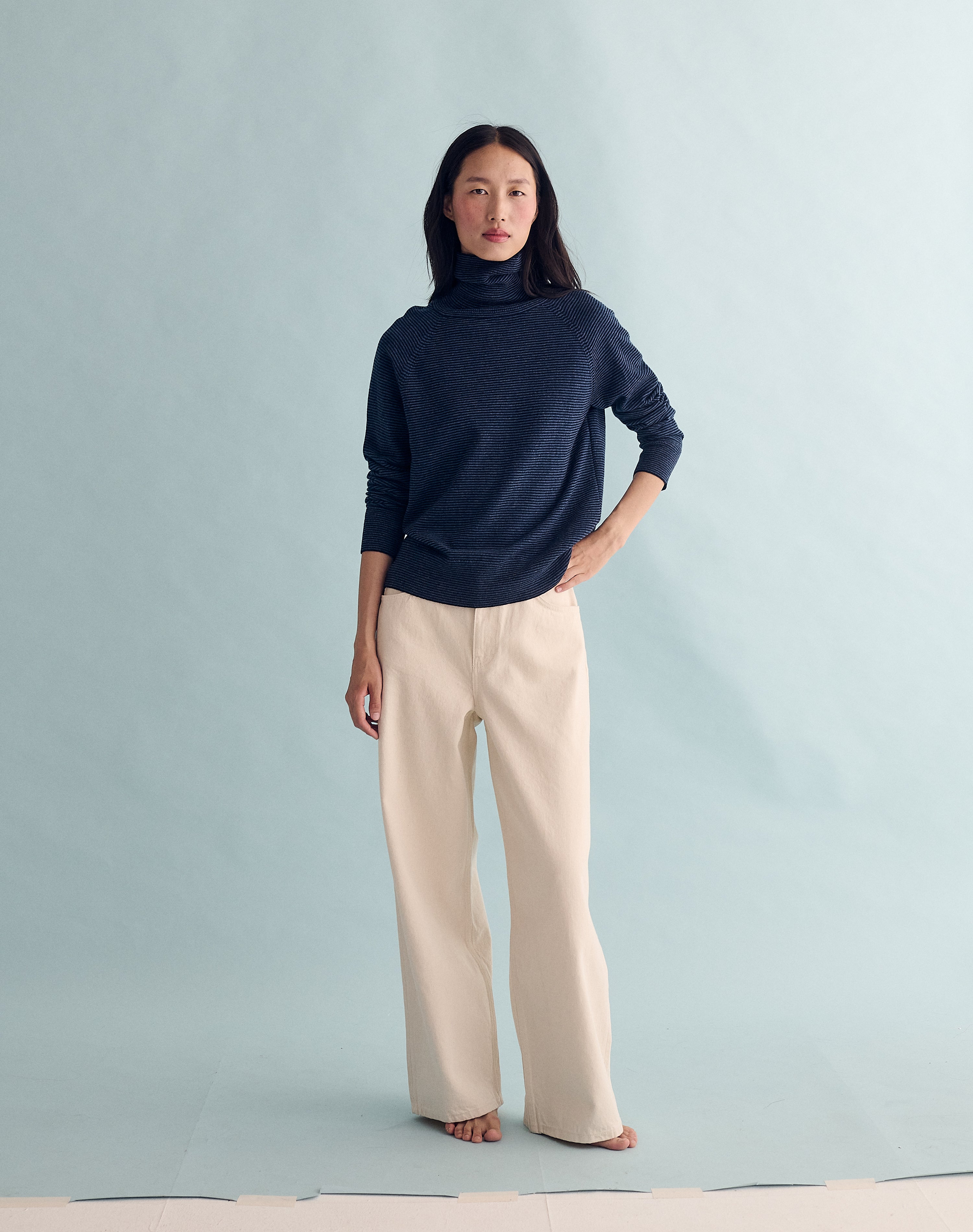 The Weekend Polo - Navy + Atlantic Blue / Archive Sale