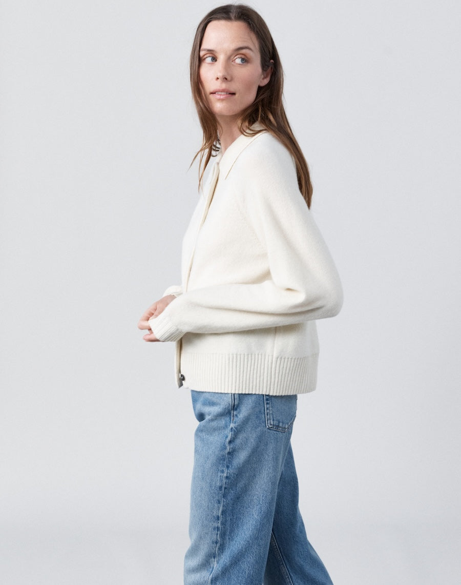 The Collared Button-Up - Undyed Ecru / Archive Sale