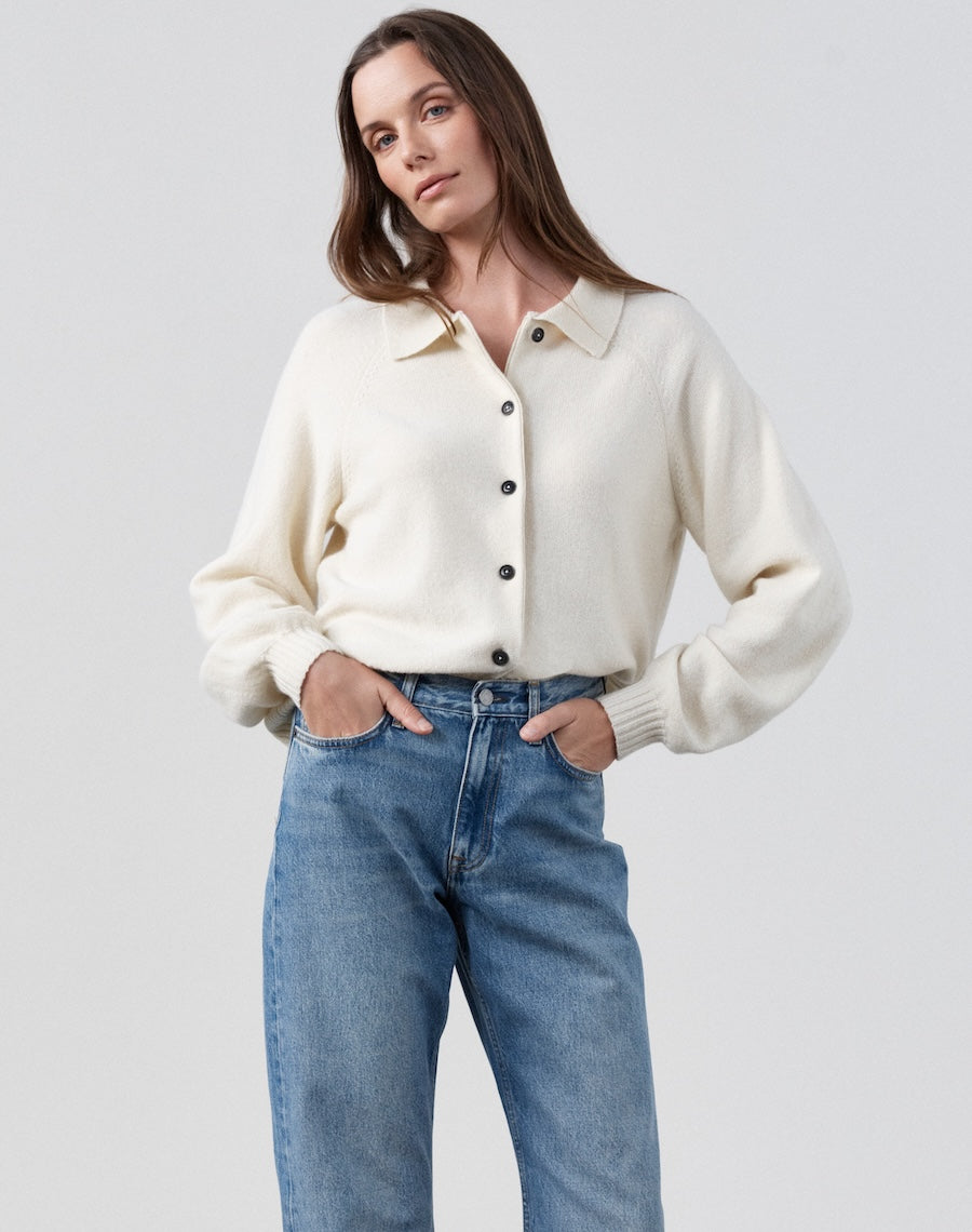 The Collared Button-Up - Undyed Ecru / Archive Sale