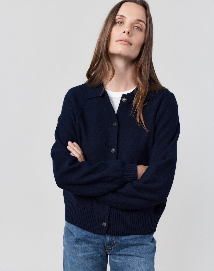 The Collared Button-Up - Navy / Archive Sale