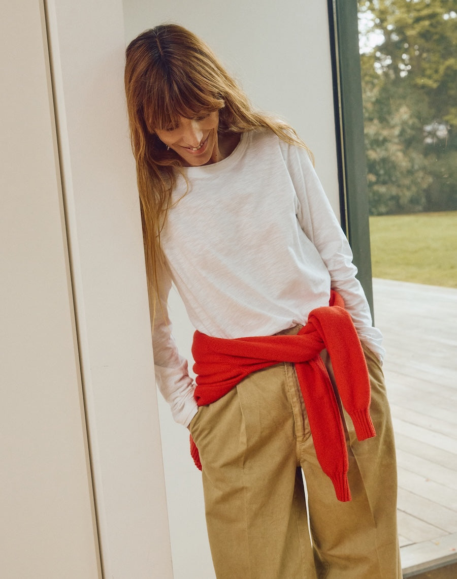 The Layered Tee / Long Sleeve - White