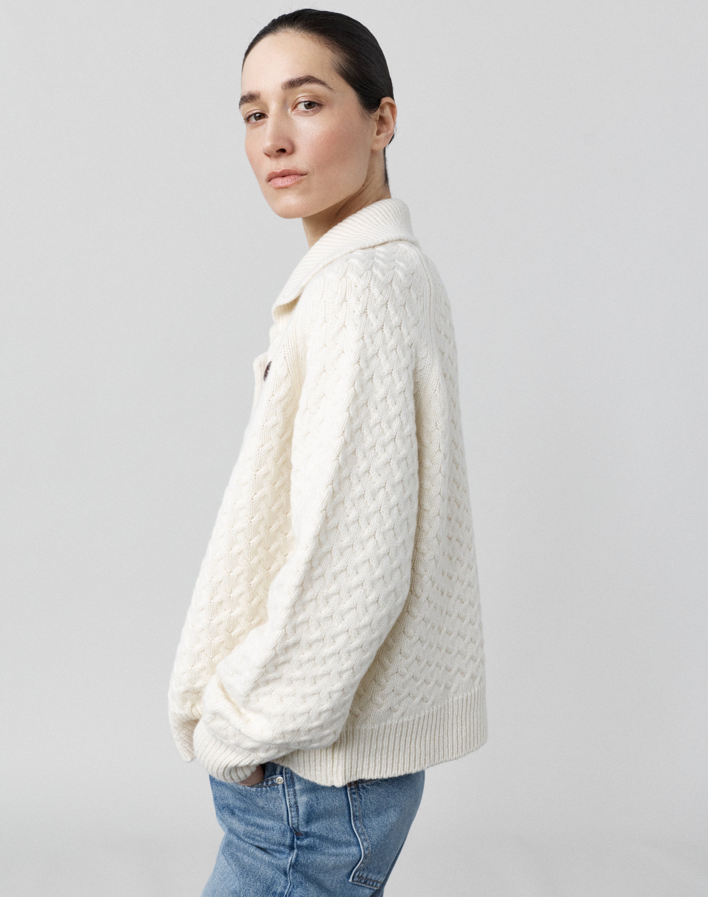 The Maree Jacket - Undyed Ecru